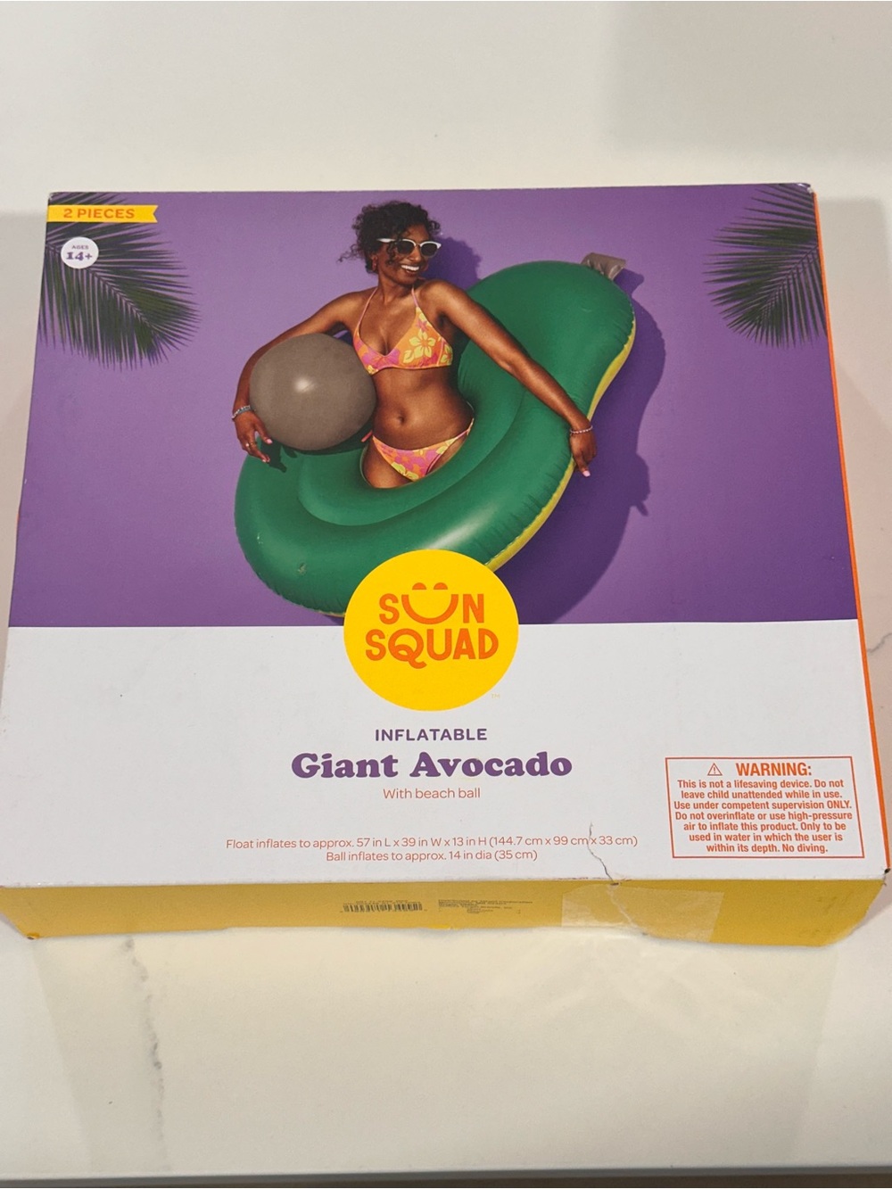 Inflatable Giant Avocado Pool Float - Green
Brand new